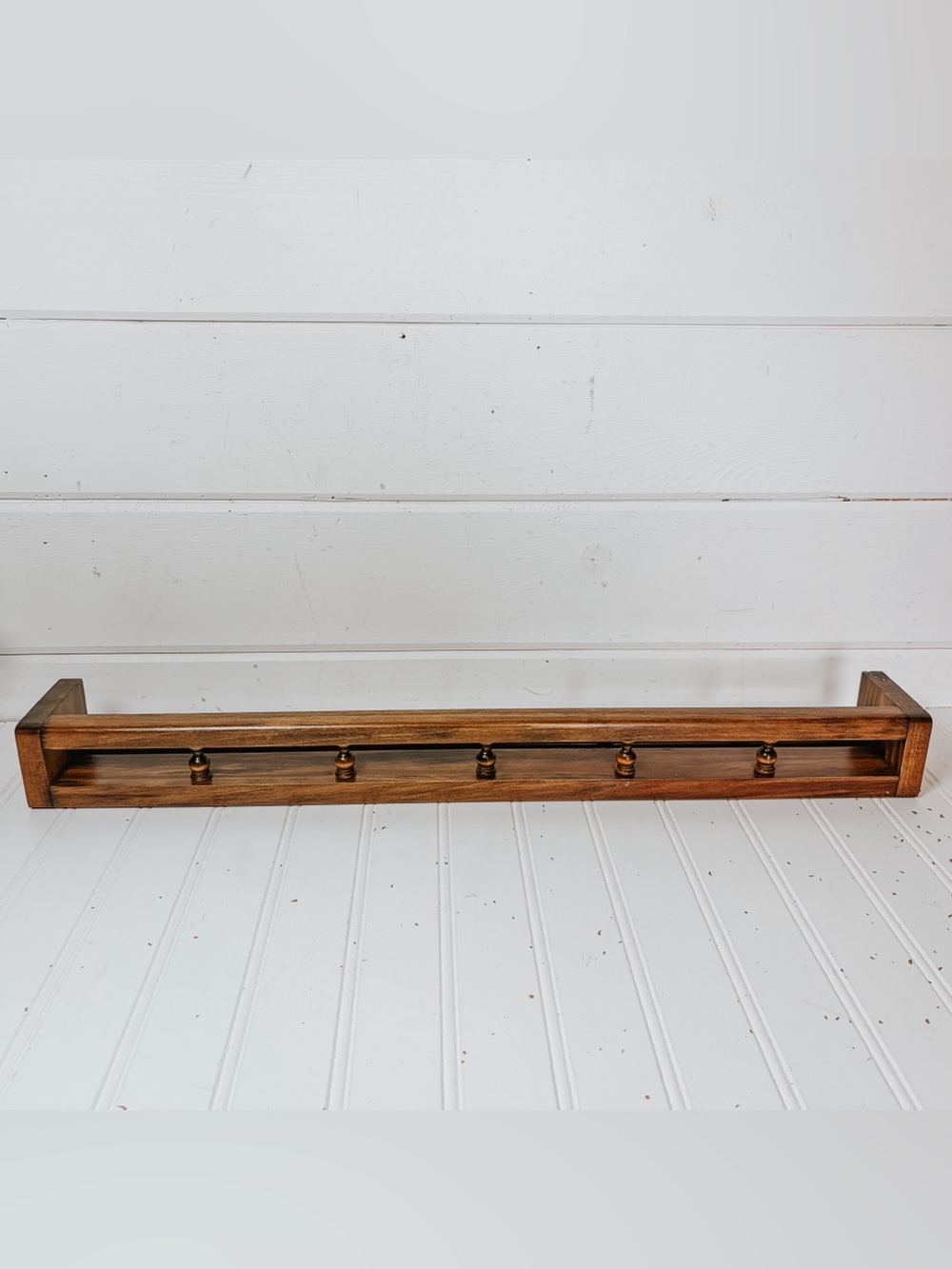 Vintage Homco Wooden Hanging Plate Shelf | Wall Shelf